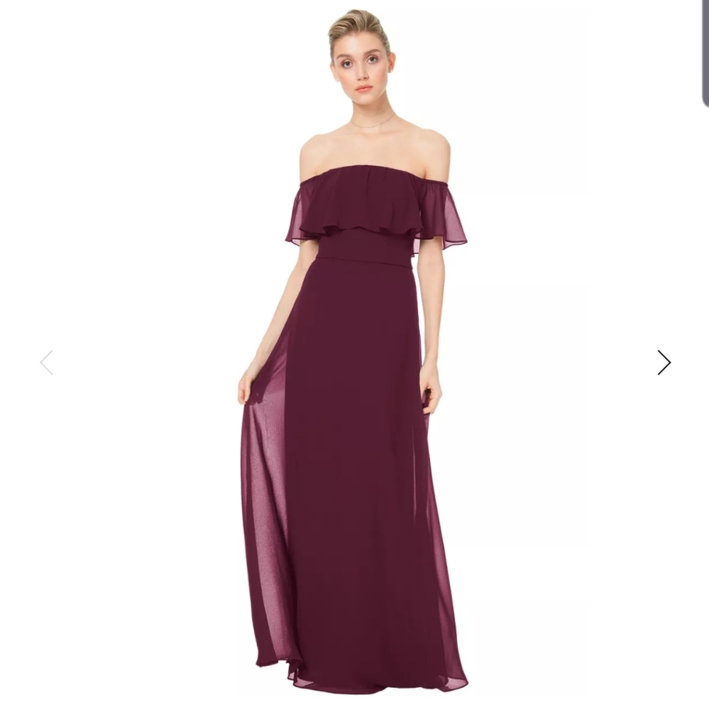 NWT Bill Levkoff Off-Shoulder Bridesmaid Dress - Style 1500